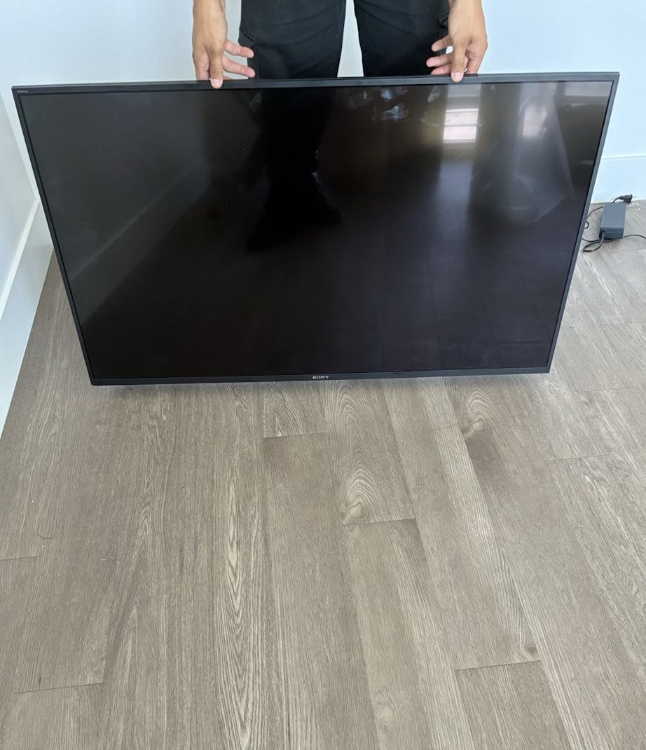 49” Sony TV + Adjustable Floor TV Stand (Ready to Go)