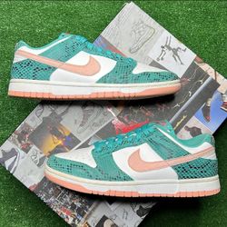 Dunk Low ‘Washed Teal Snakeskin’
