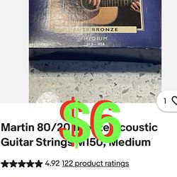 (3-sets) 80/20 Bronze Acoustic Guitar Strings M150, Medium .013 - .056 M150
