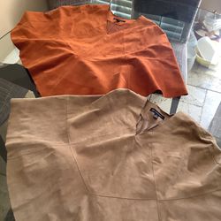 INC SUEDE PONCHO/ CAPE 100%Leather lining & Polyester S-M SEE PHOTOS Some Minimal Spot But Nothing Major 2x$50
