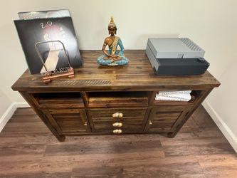 Rustic Solid Wood TV Stand / Media Console - Great Condition
