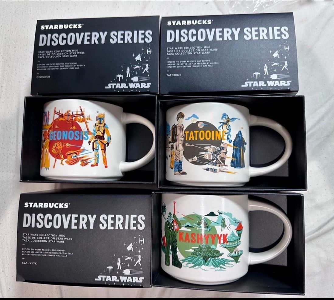 THREE Starbucks Discovery Series Mugs for Star War