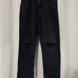 AE Strigid Mom Jeans- Straight Leg 