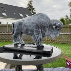 The Old Gray Buffalo Statue