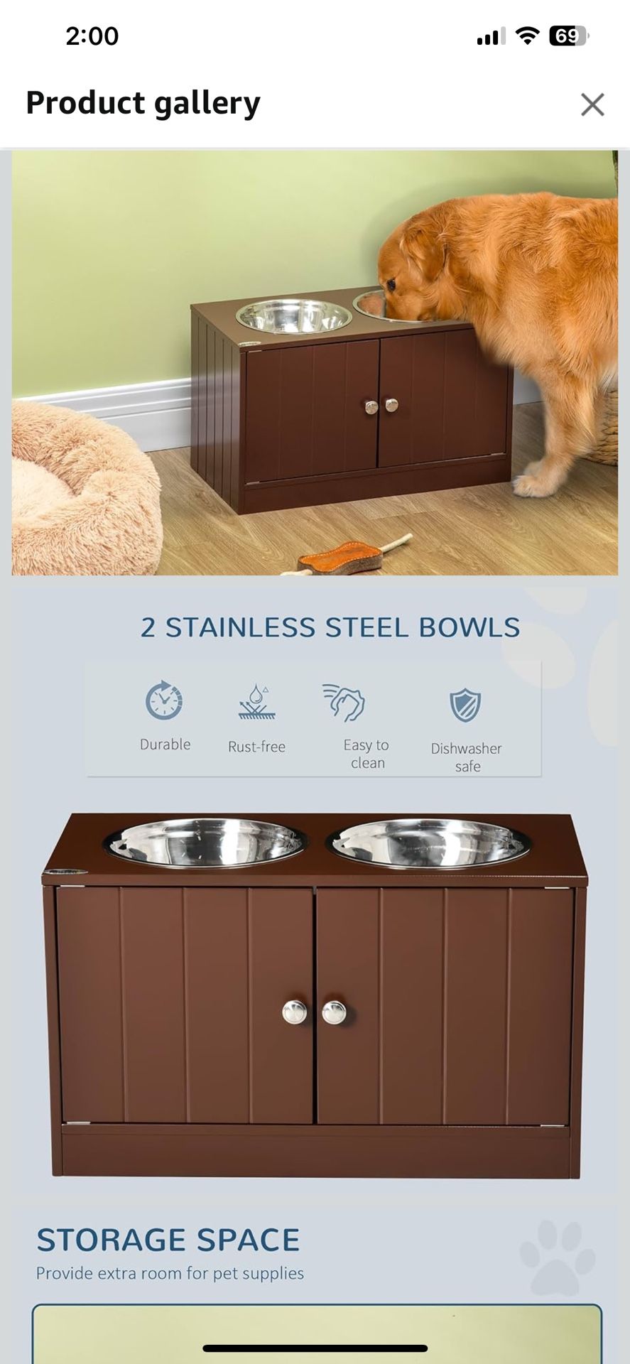 Elevated Dog Bowls ( Lg Dogs)