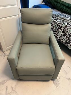 Gray Leather Recliner