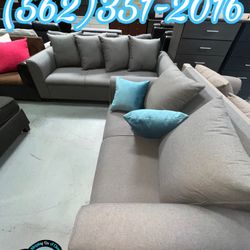 Grey Couch Set Two And Three Seater Sofa Nuevo 