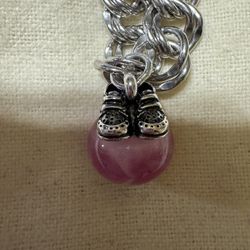 Retired James Avery Baby Girl Shoes Finial.