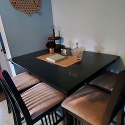 Wooden Kitchen Table W/ 6 Chairs