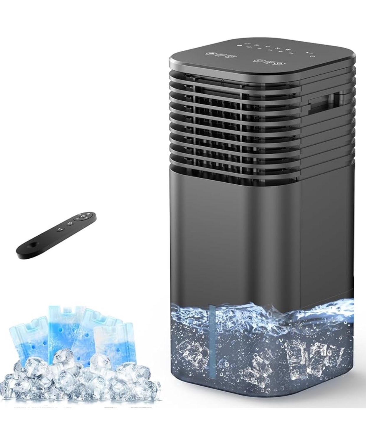 Windowless Portable Air Conditioner, 15H Timer & 120°Oscillation, 3-IN-1 Portable AC Unit with Remote, 2-Gal Tank, 3 Modes & 3 Speeds, Ultra-Quiet 24"