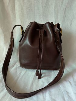 Old Coach Vintage Bucket Shoulder Bag Pure Leather
