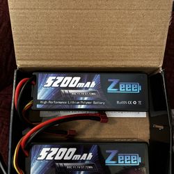 Zeee 3S 5200mAh Lipo Battery 11.1V 80C Hardcase Battery with T Connector