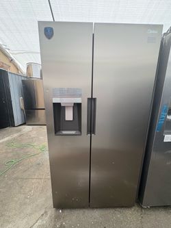 Midea Side By Side Refrigerator in Stainless Steel ☀️