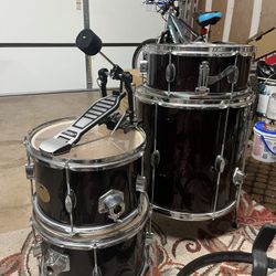 Drum Set Parts (Snare, Toms, Kick Pedal, Stool) 