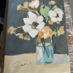 Small/Med Blue Floral Sign