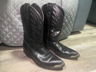 Laredo Men’s Black Western Boots + Black Slacks