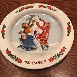 Sarah Stilwell Weber calendar collection, “December” collector plate