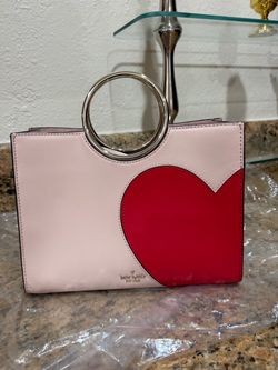 Kate Spade Pink & Red Heart Handbag