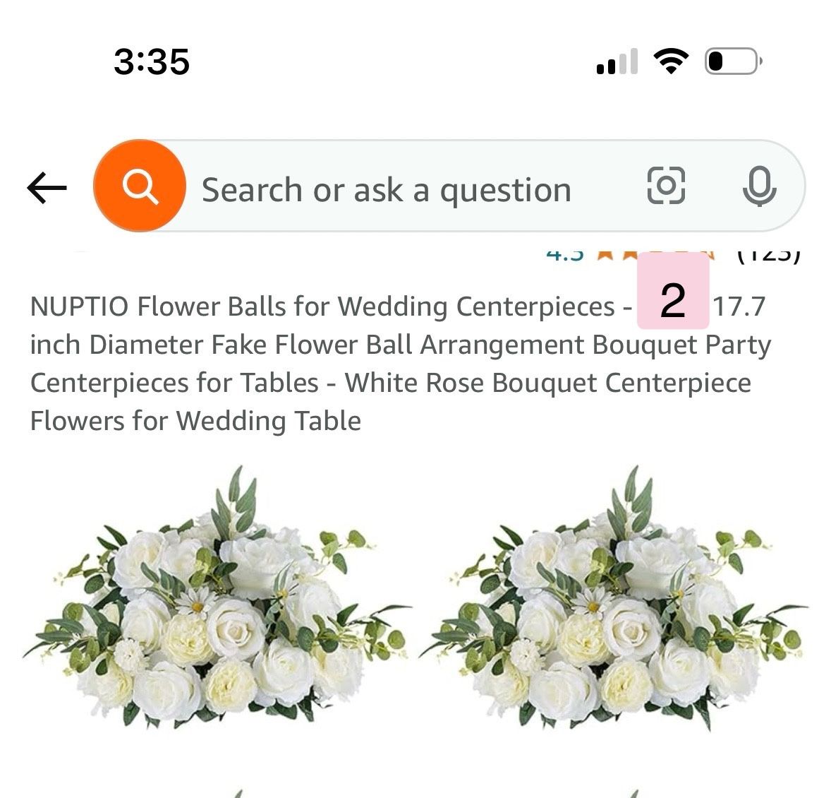 Wedding Flower Ball Arrangement