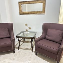 Thomasville Chairs,  Color Maroon- Burgundy