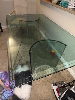 Glass dining room table