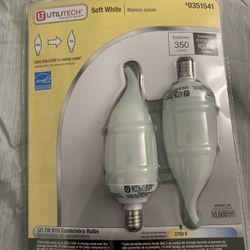 3- 2 Pack Candelabra Bulbs 40W = 7W  