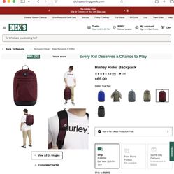 Hurley Backpack BRAND NEW