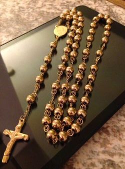 Gold Plated Big Beaded Rosary
