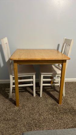 Wooden table w/2 chairs