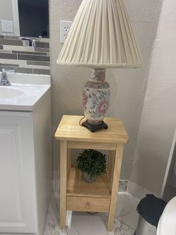 Phone Table And Lamp