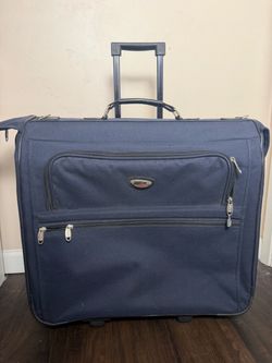 Vintage American Tourister Rolling Garment Suitcase – Navy Blue