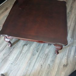Polished Dark Wood Coffee Table 