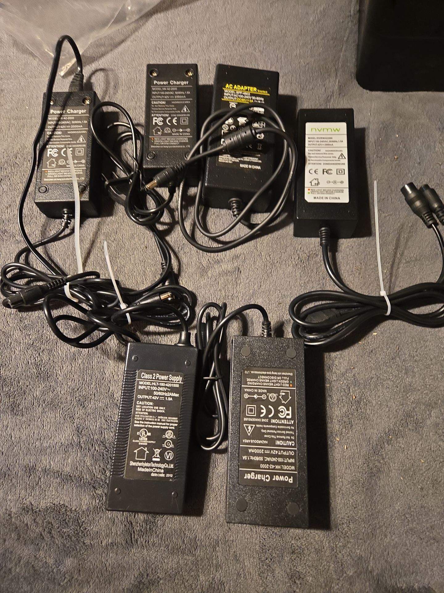 HOVERBOARD electric scooter chargers multiple type