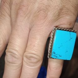 Classic Lg Turquoise Stirling Silver 