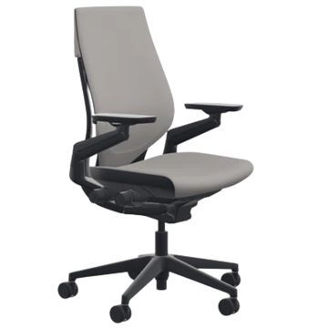Steelcase Gesture Ergonomic Executive Office Chair Elmosoft Leather - Dove Gray