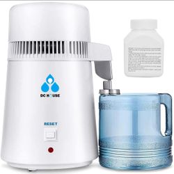 Water Distiller 1 Gallon Countertop 4L Distilled Water Machine 750W Stainless Steel