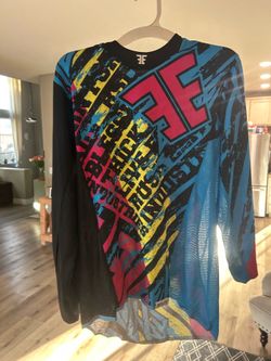 Adult Small Elite Industries Multicolored Moto X Riding Jersey