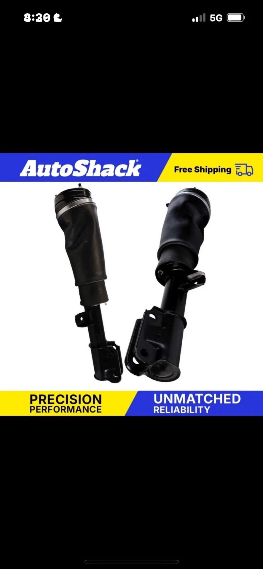 Front Air Struts Assembly Pair 2 for 2003-2012 Land Rover Range Rover 4.4L 5.0L