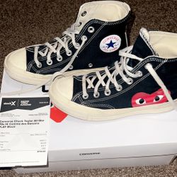 dine protektor dække over Converse chuck Taylor All-Star 70s Comme des Garçons PLAY black for Sale in  Rancho Cucamonga, CA - OfferUp