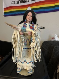 1993 J.Belle Native American Porcelain Doll