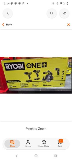 Ryobi ONE+ 18V 4 Power Tool Kit