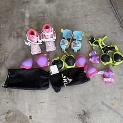 Kids skates and pads