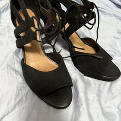 Black Suede High Heels Clarks Size 9