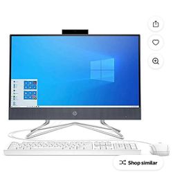 HP Dark Blue Desktop With Mouse And Keyboard 