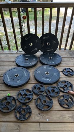 Rubber barbell plate