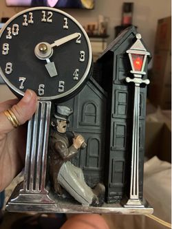 Happy time clock, a.k.a. Drunk clock mid-century modern