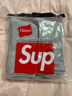 Supreme x Hanes Cushion Crew Socks 4-Pack