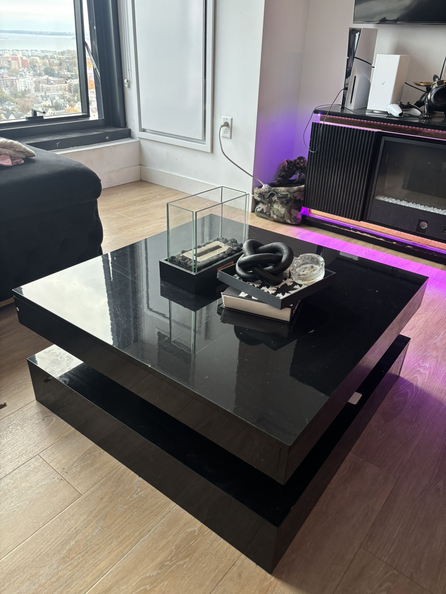 Black Coffee Glossy Table 