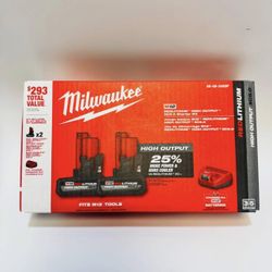 🔥 Milwaukee M12 High Output Starter Battery Kit + Charger
