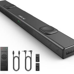 New 38” Bluetooth Wifi Soundbar Speaker With Integrated Subwoofers Remote Hdmi Aux
